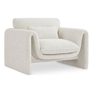 Meridian Furniture Stylus Cream Boucle Fabric Chair