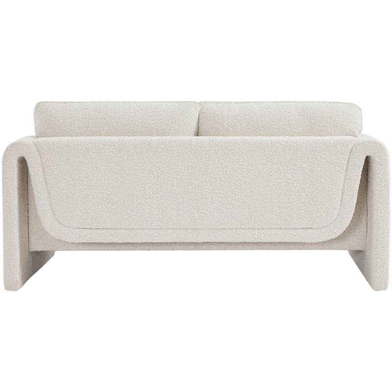 Meridian Furniture Stylus Cream Boucle Fabric Loveseat