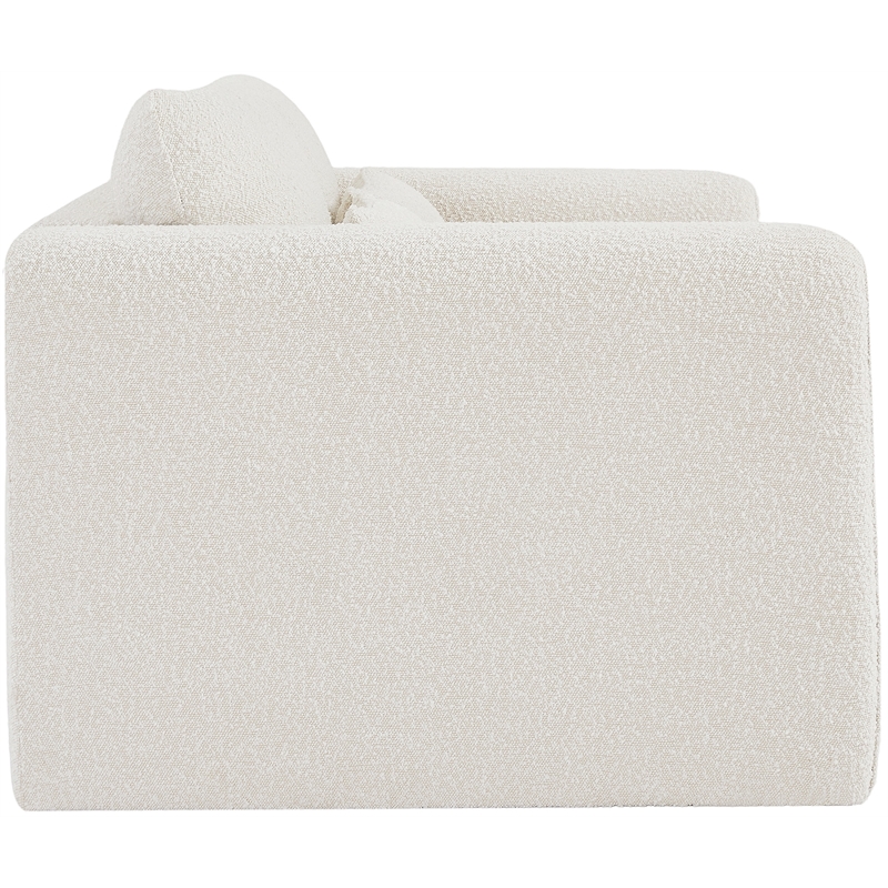 Meridian Furniture Stylus Cream Boucle Fabric Loveseat