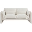 Meridian Furniture Stylus Cream Boucle Fabric Loveseat