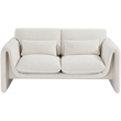 Meridian Furniture Stylus Cream Boucle Fabric Loveseat