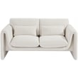 Meridian Furniture Stylus Cream Boucle Fabric Loveseat