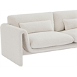 Meridian Furniture Stylus Cream Boucle Fabric Loveseat