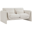 Meridian Furniture Stylus Cream Boucle Fabric Loveseat