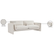 Meridian Furniture Stylus Cream Boucle Fabric Sofa