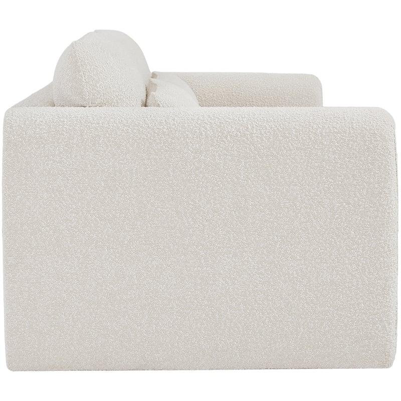 Meridian Furniture Stylus Cream Boucle Fabric Sofa