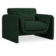 Meridian Furniture Stylus Green Boucle Fabric Chair