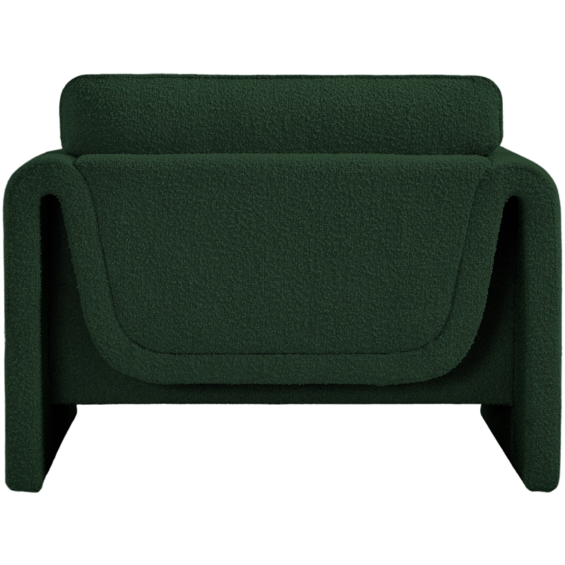 Meridian Furniture Stylus Green Boucle Fabric Chair