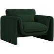 Meridian Furniture Stylus Green Boucle Fabric Chair