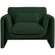 Meridian Furniture Stylus Green Boucle Fabric Chair