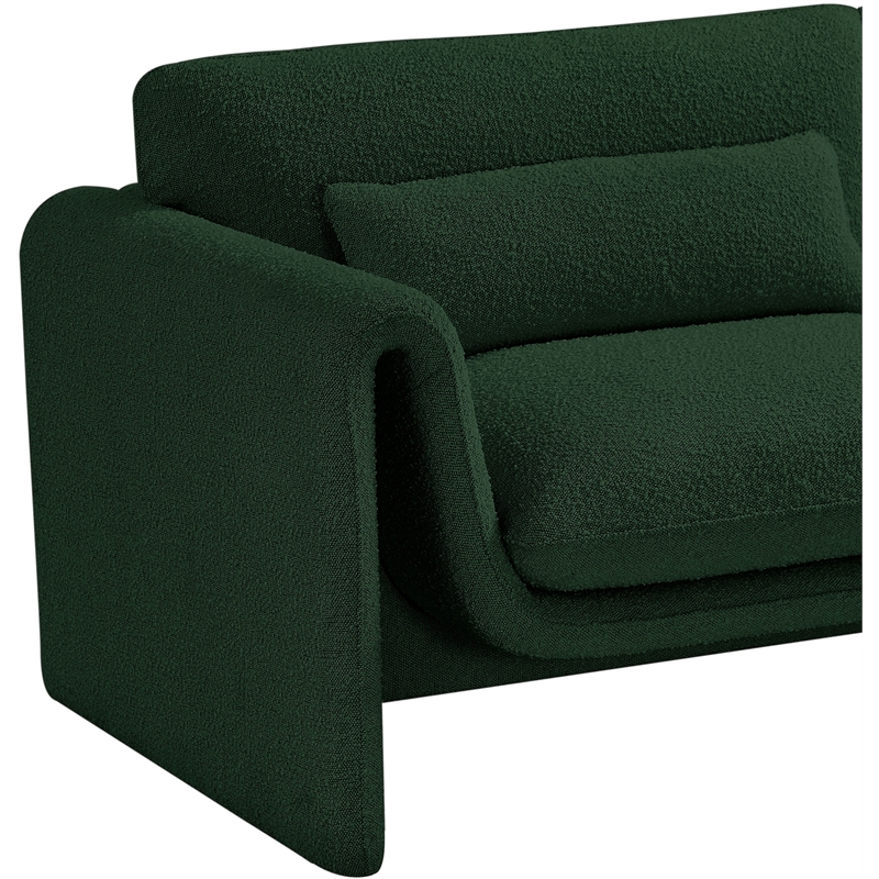 Meridian Furniture Stylus Green Boucle Fabric Chair
