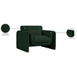 Meridian Furniture Stylus Green Boucle Fabric Chair