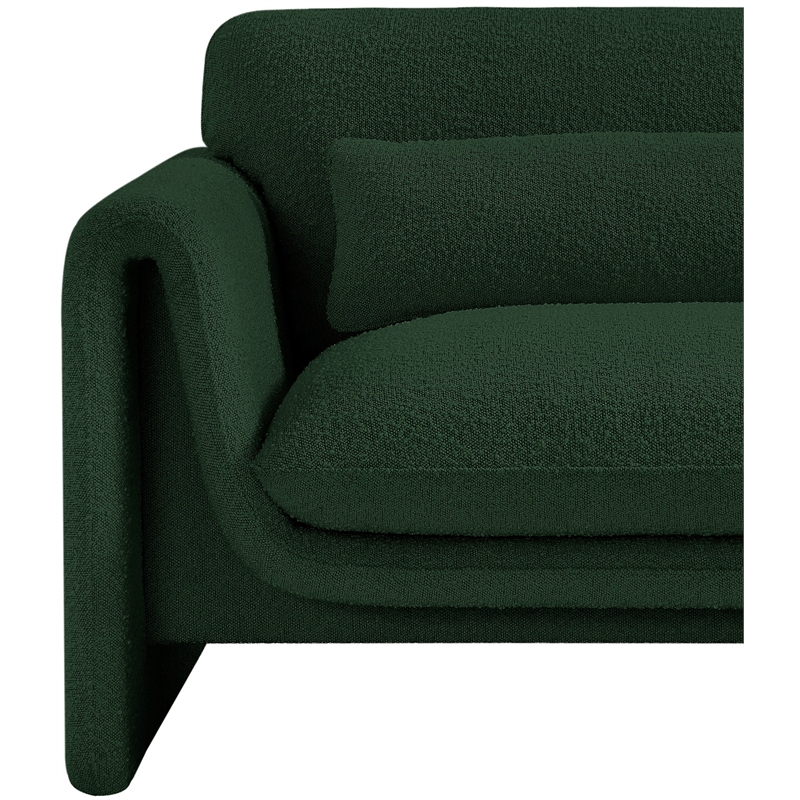 Meridian Furniture Stylus Green Boucle Fabric Chair