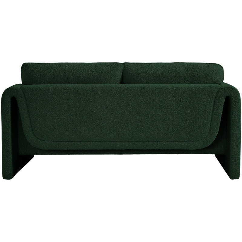 Meridian Furniture Stylus Green Boucle Fabric Loveseat
