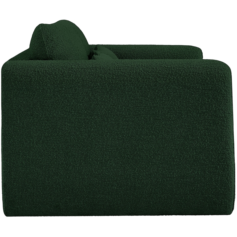 Meridian Furniture Stylus Green Boucle Fabric Loveseat