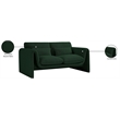 Meridian Furniture Stylus Green Boucle Fabric Loveseat