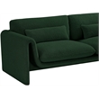 Meridian Furniture Stylus Green Boucle Fabric Loveseat