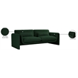 Meridian Furniture Stylus Green Boucle Fabric Sofa