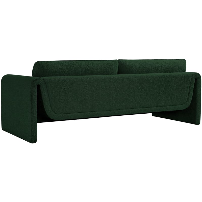 Meridian Furniture Stylus Green Boucle Fabric Sofa