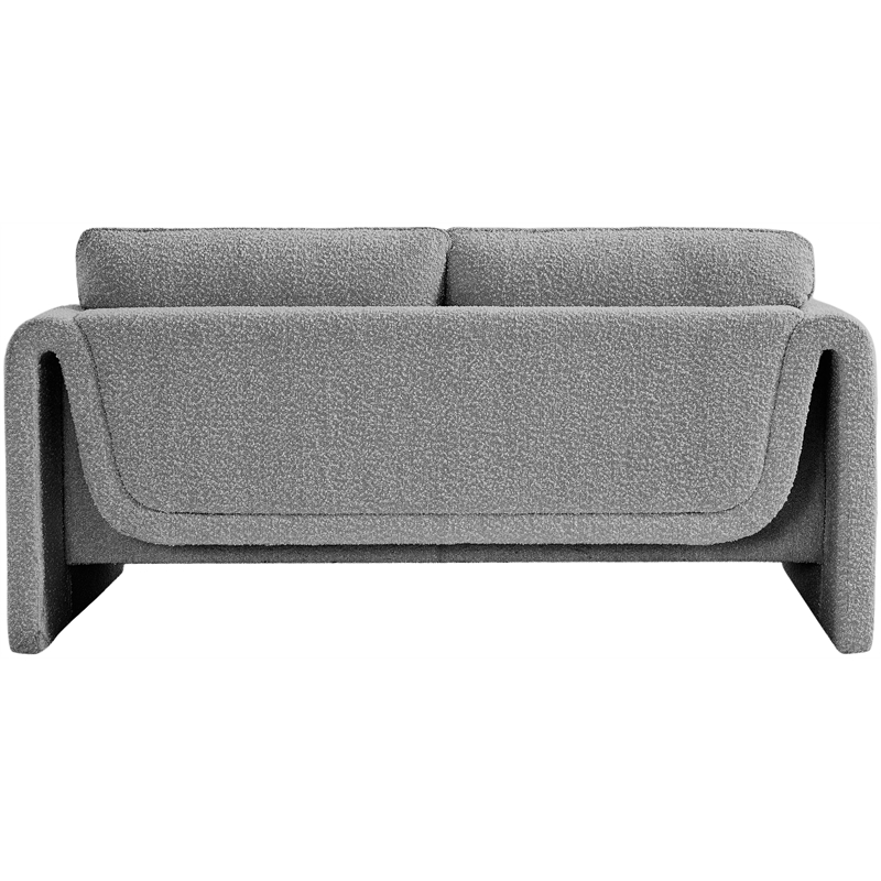 Meridian Furniture Stylus Grey Boucle Fabric Loveseat