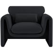 Meridian Furniture Sloan Black Velvet Fabric Chair