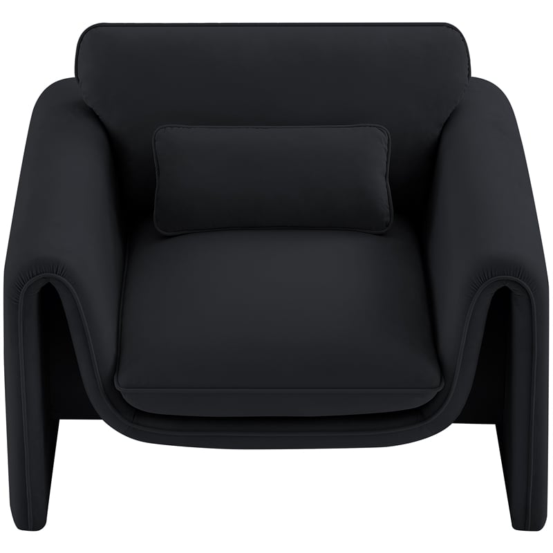 Meridian Furniture Sloan Black Velvet Fabric Chair