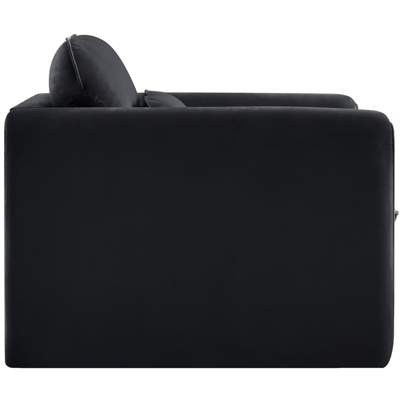 Meridian Furniture Sloan Black Velvet Fabric Chair