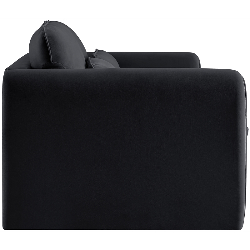 Meridian Furniture Sloan Black Velvet Fabric Loveseat