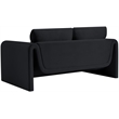 Meridian Furniture Sloan Black Velvet Fabric Loveseat