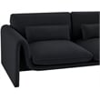Meridian Furniture Sloan Black Velvet Fabric Loveseat