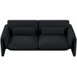 Meridian Furniture Sloan Black Velvet Fabric Sofa