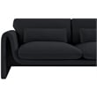 Meridian Furniture Sloan Black Velvet Fabric Sofa