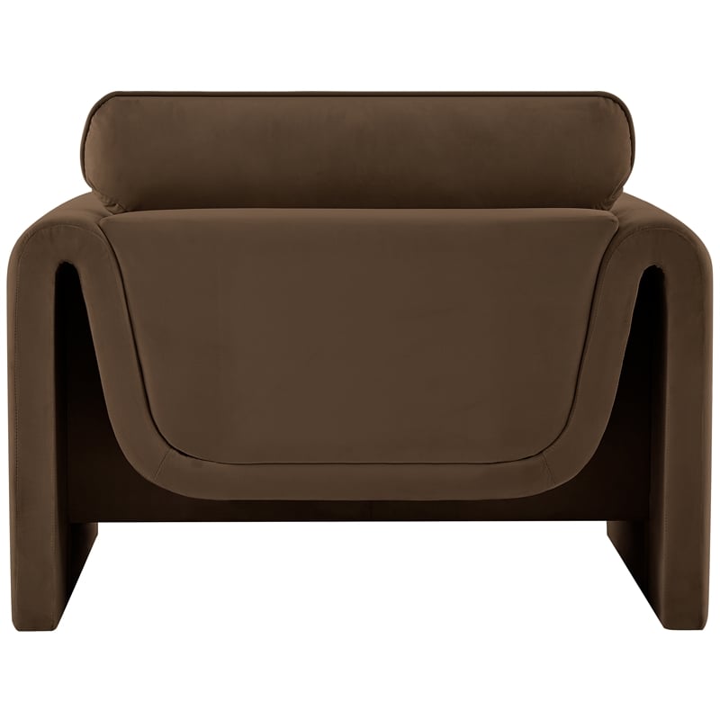 Meridian Furniture Sloan Brown Velvet Fabric Chair