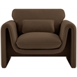 Meridian Furniture Sloan Brown Velvet Fabric Chair
