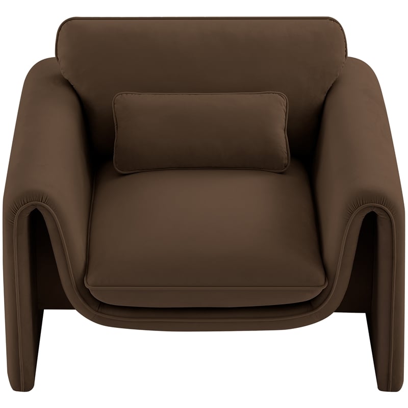 Meridian Furniture Sloan Brown Velvet Fabric Chair