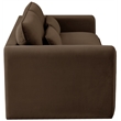 Meridian Furniture Sloan Brown Velvet Fabric Sofa