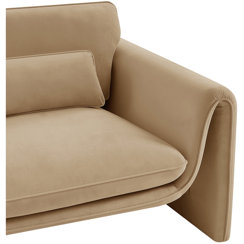Meridian Furniture Sloan Camel Velvet Fabric Chair