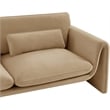 Meridian Furniture Sloan Camel Velvet Fabric Loveseat