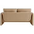 Meridian Furniture Sloan Camel Velvet Fabric Loveseat
