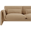 Meridian Furniture Sloan Camel Velvet Fabric Loveseat