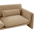 Meridian Furniture Sloan Camel Velvet Fabric Sofa