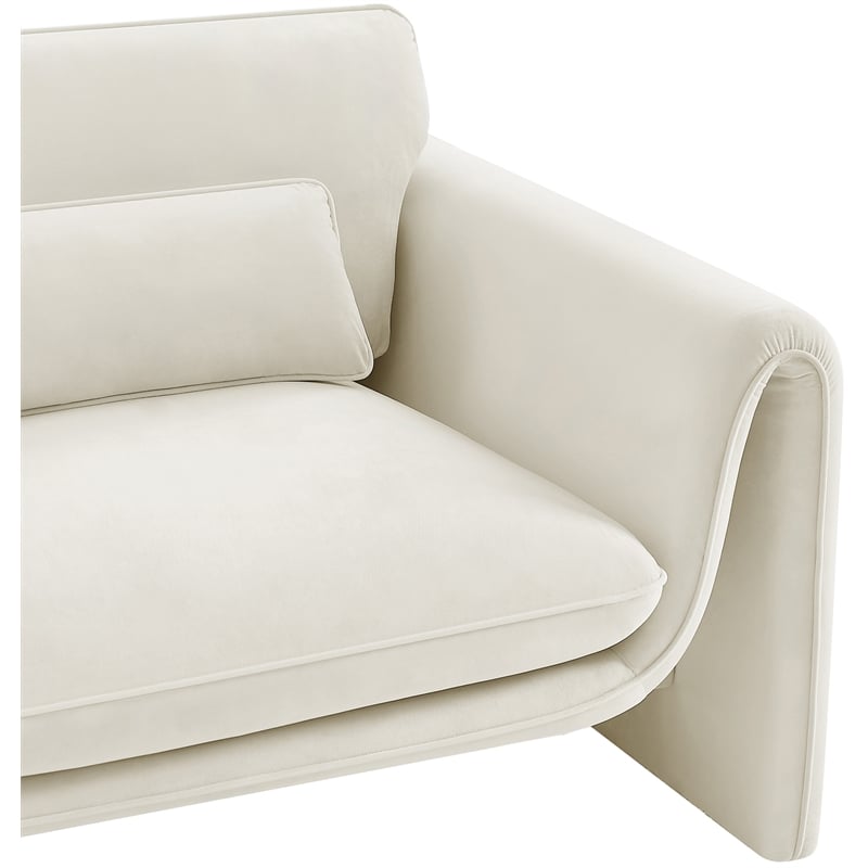 Meridian Furniture Sloan Cream Velvet Fabric Chair
