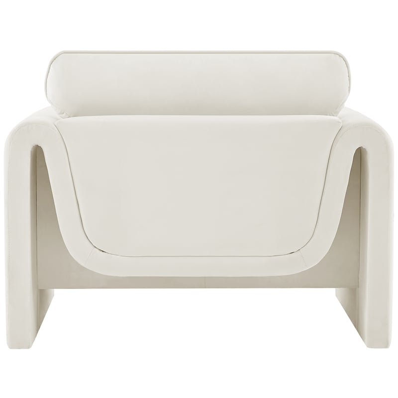 Meridian Furniture Sloan Cream Velvet Fabric Chair