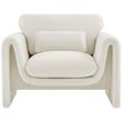Meridian Furniture Sloan Cream Velvet Fabric Chair