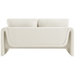 Meridian Furniture Sloan Cream Velvet Fabric Loveseat