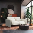 Meridian Furniture Sloan Cream Velvet Fabric Loveseat