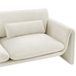 Meridian Furniture Sloan Cream Velvet Fabric Sofa
