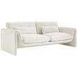 Meridian Furniture Sloan Cream Velvet Fabric Sofa