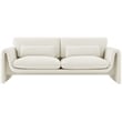 Meridian Furniture Sloan Cream Velvet Fabric Sofa