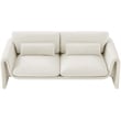 Meridian Furniture Sloan Cream Velvet Fabric Sofa